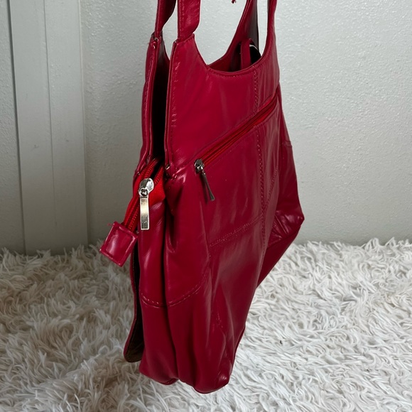 Shell Lambskin Red Multi Pocket Purse - Picture 4 of 8